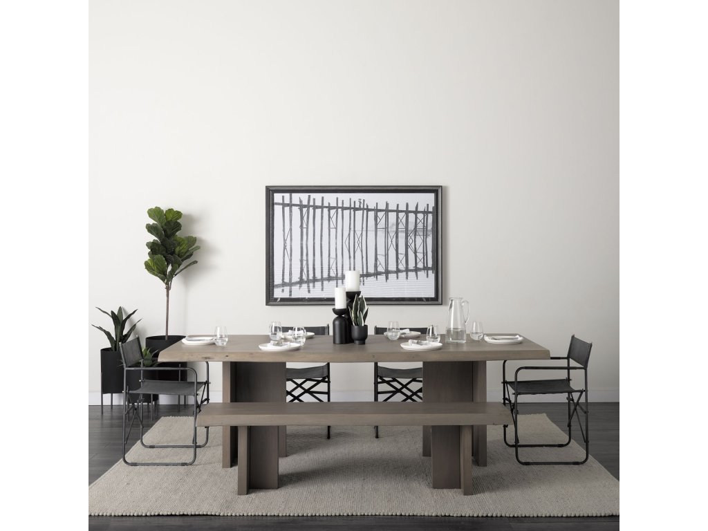 Black Iron Frame Black Leather Dining Chair - Alternative View