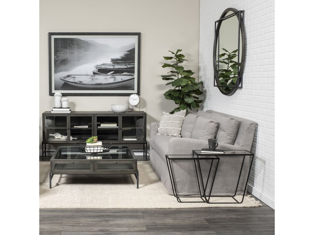 Small Gray Spoked Ceramic Vase - Alternative View