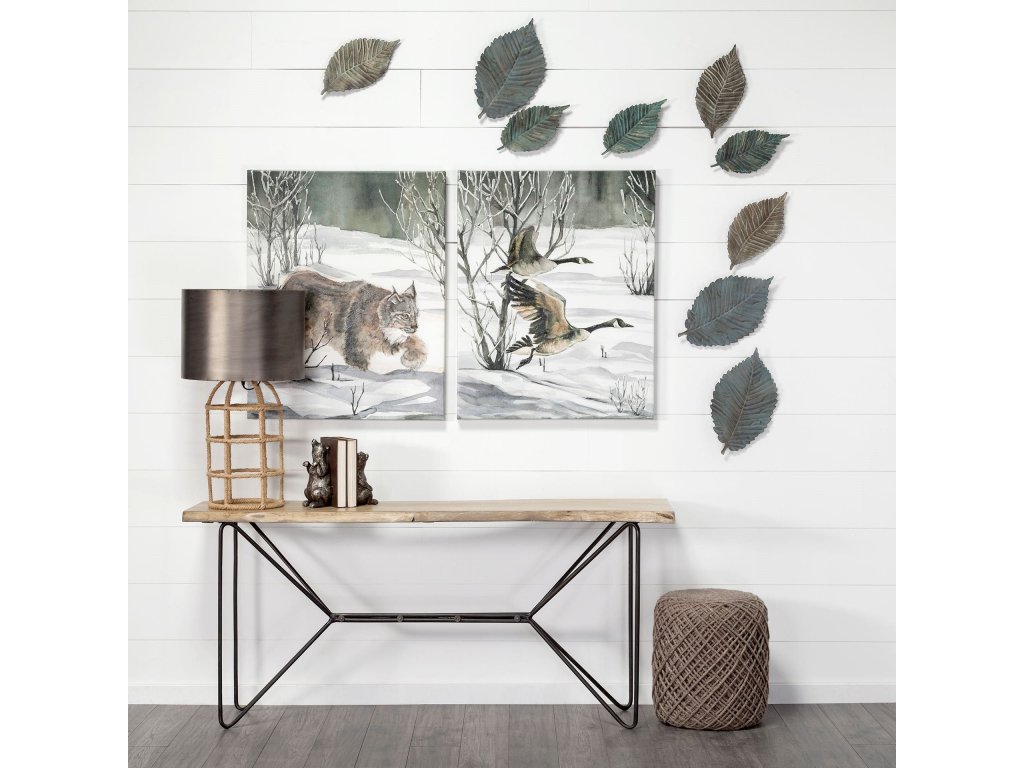 12H Small Metal Leaf Wall Art - Alternative View