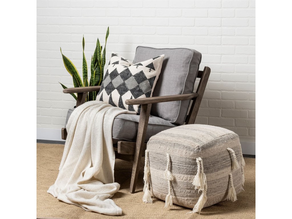II Flint Gray Fabric Covered Wooden Frame Accent Chair - Alternative View