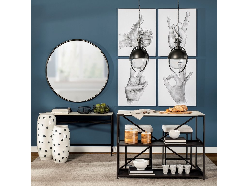 II 15X20 Black Metal Spherical Pendant Light