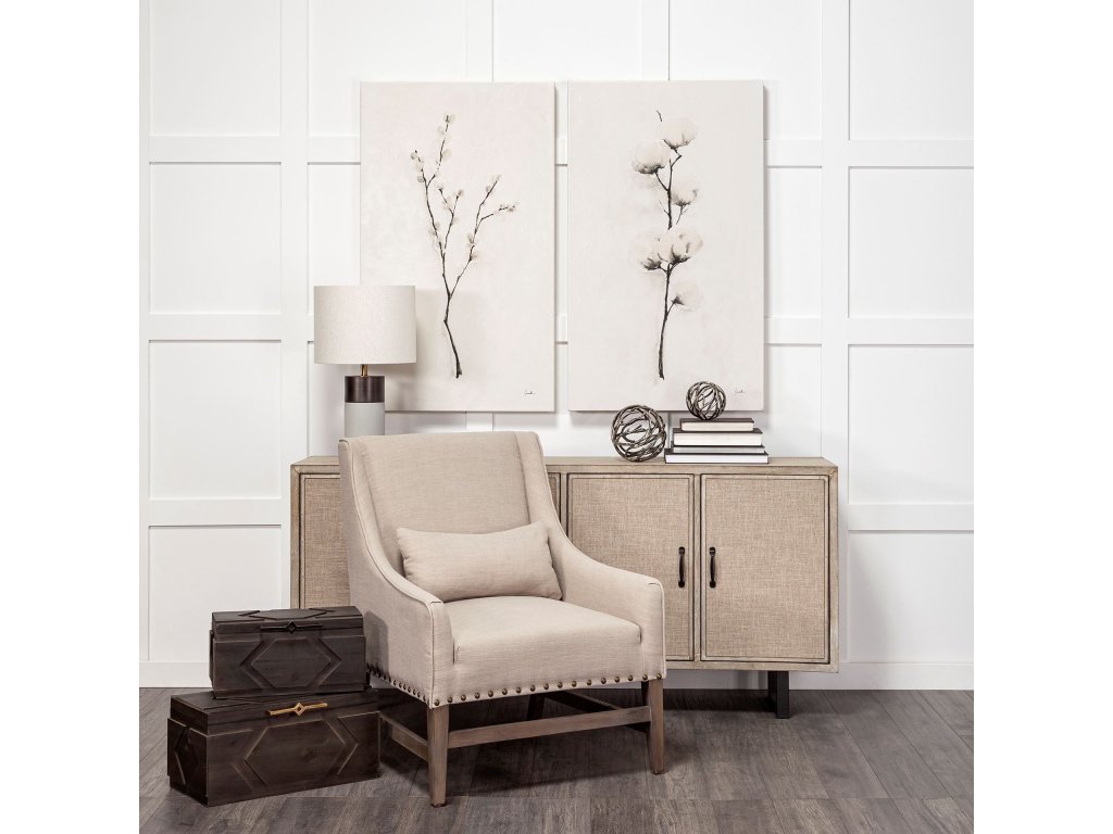 Set of 2 Brown Wooden Boxes