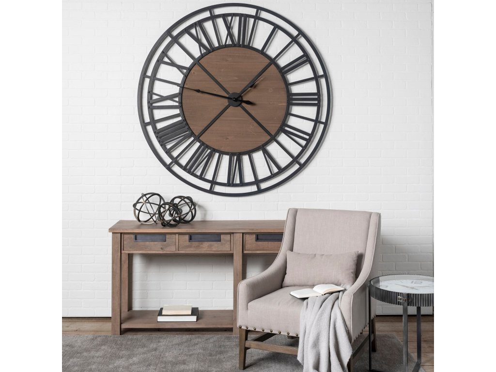 59" Round Oversized+ Industrial Wall Clock - Alternative View