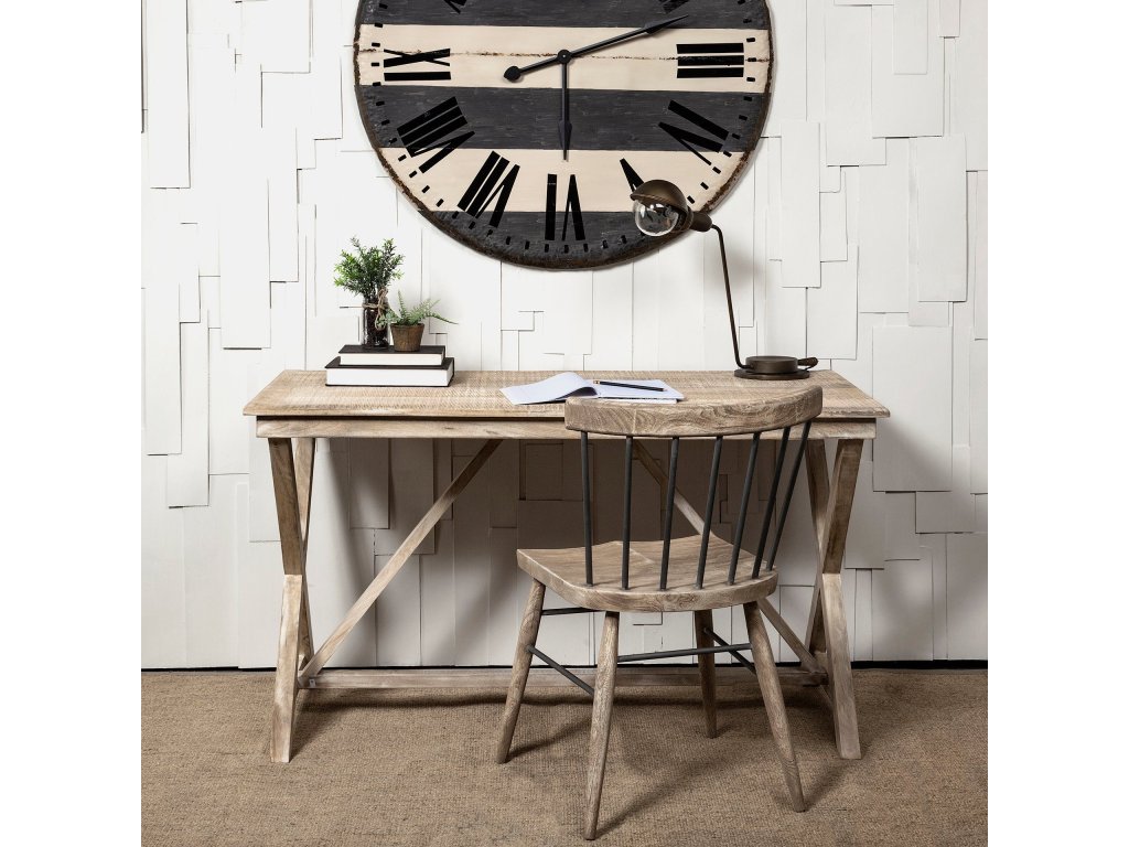 54L x 28W Natural x Frame Wood Office Desk