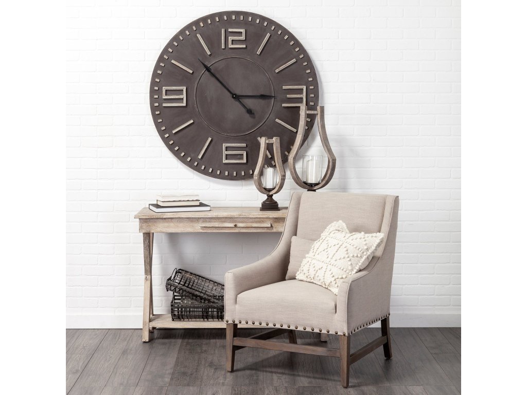 Small Rustic Wood Metal Table Candle Holder - Alternative View