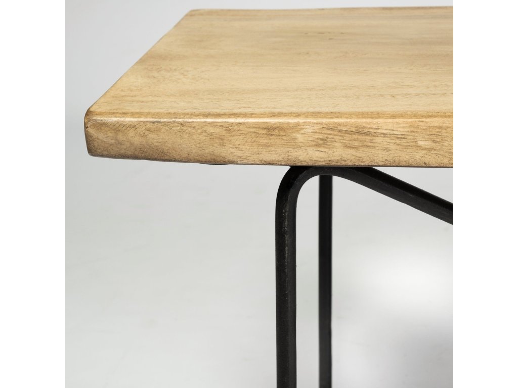 III 66L x 16W Blonde Wood and Iron Dining Bench - image 7