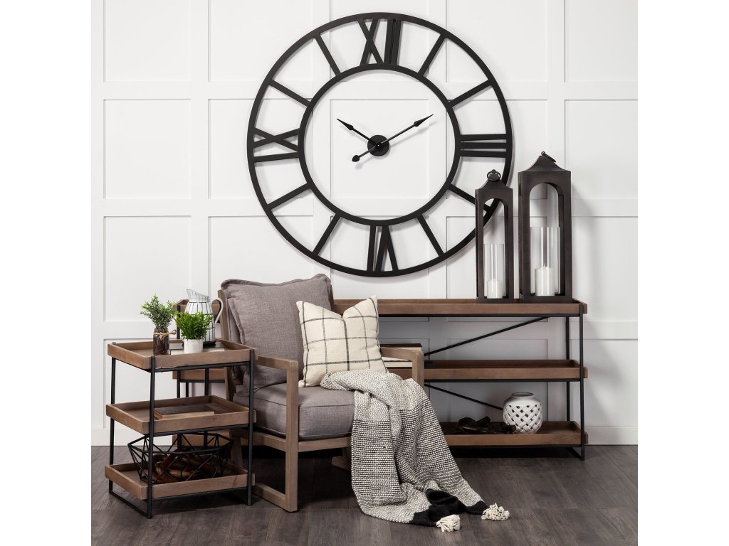 54" Round Giant Oversized Industrial Wall Clock - Alternative View