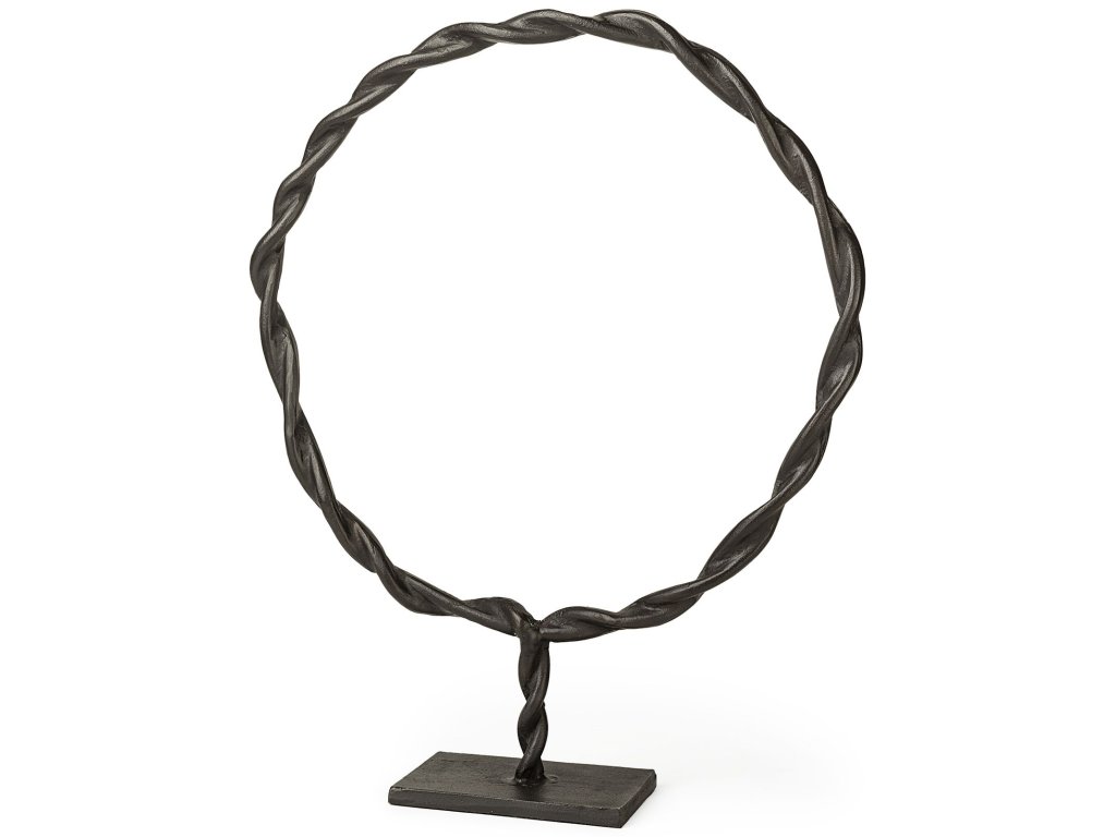 (Large) Black Aluminum Braided Circular Object