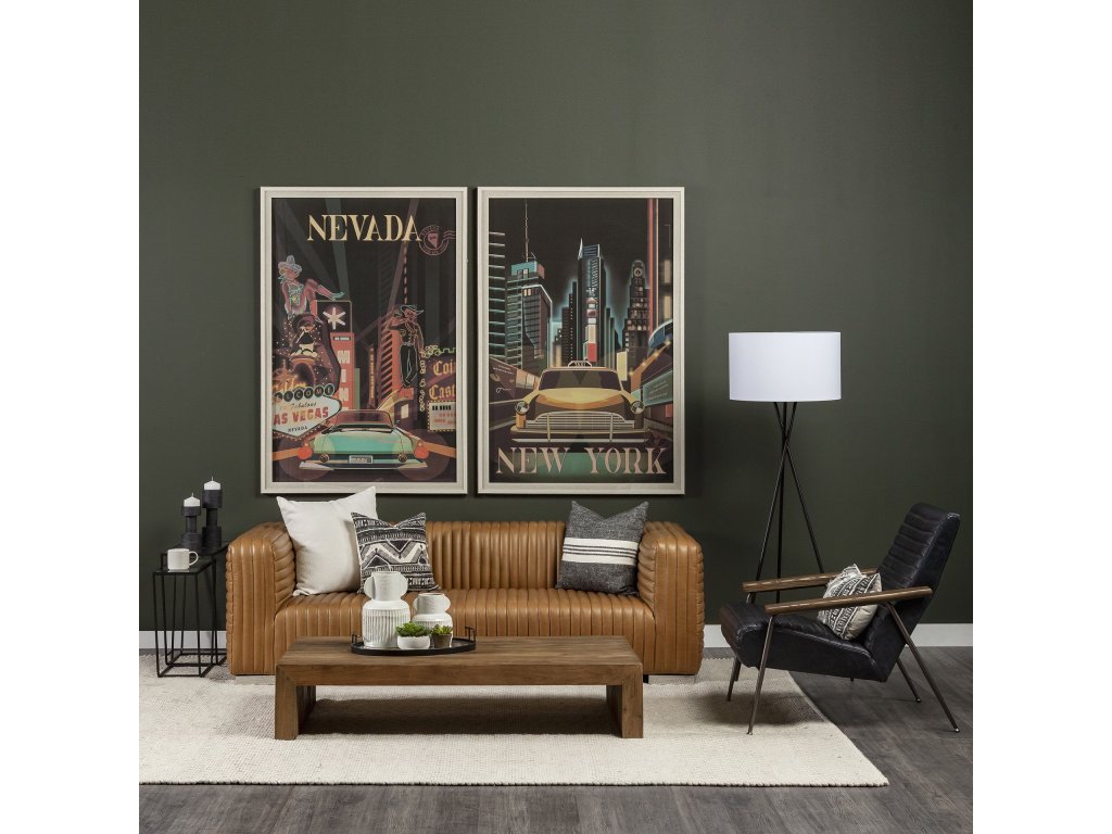 Black Leather Wrap Metal Frame Accent Chair