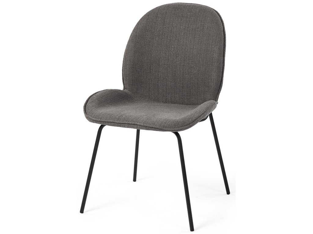Grey Seat Metal Frame Dining Chair