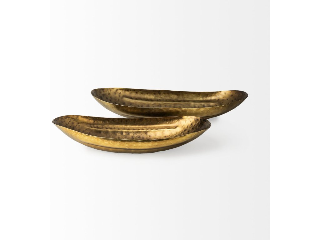 (Set of 2) Gold Hammered Oversized Bowls - Alternative View