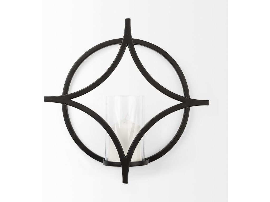 I Black Wall Candle Holder