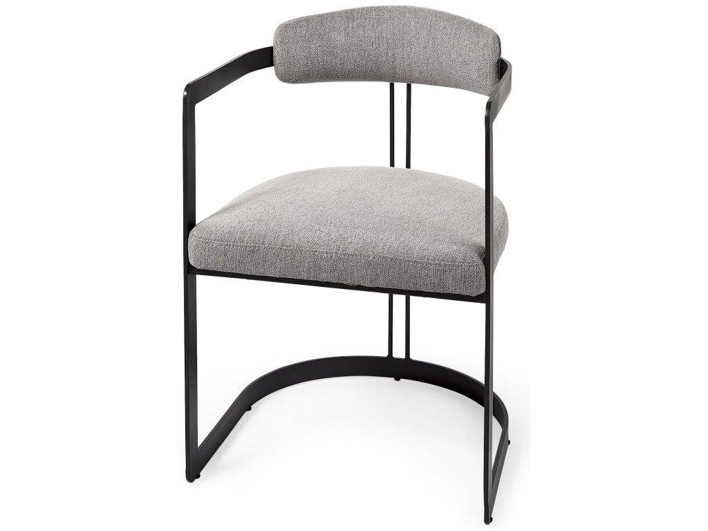 20.5 x 21.3 x 29.5 Gray Fabric Seat w/ Gray Iron Frame Dining Chair