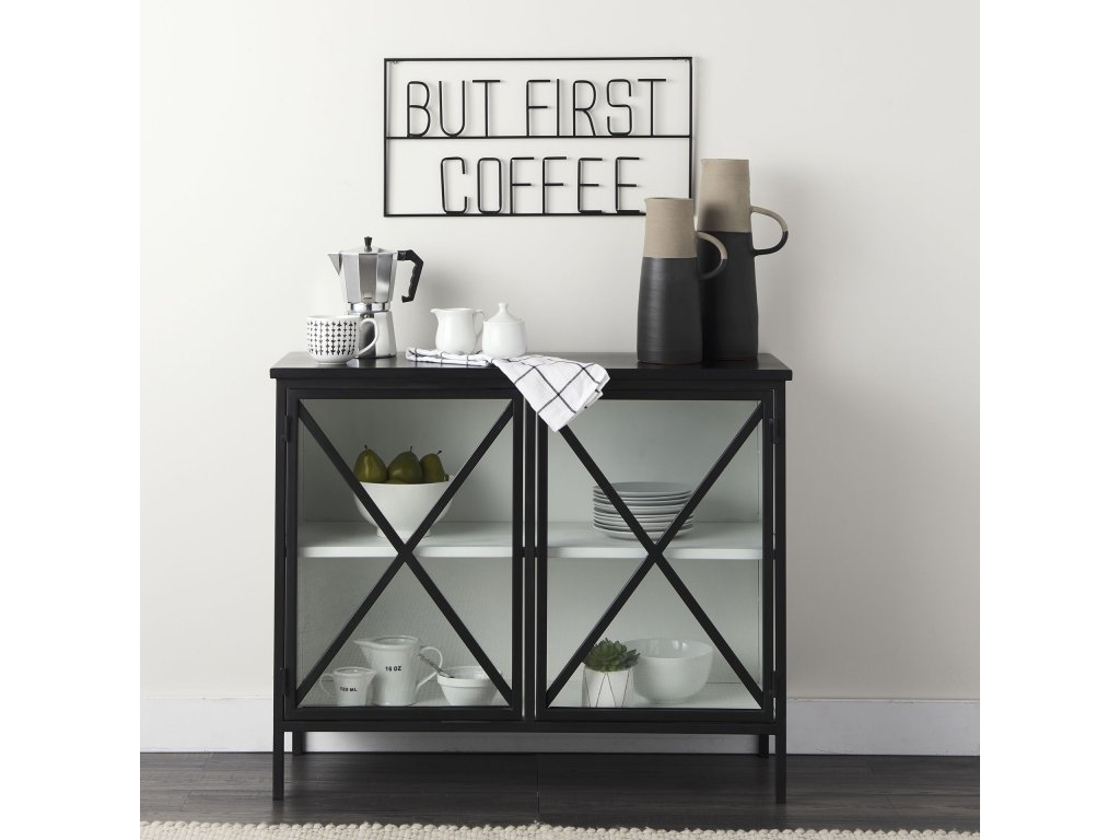 Medium 15H Two-Toned Black/Natural Ceramic Jug - Alternative View