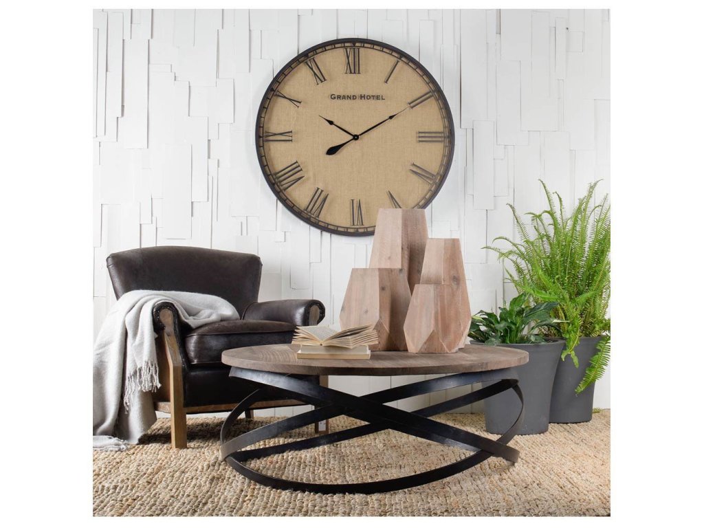 I Large Natural Wooden Base Oval Vase - Alternative View