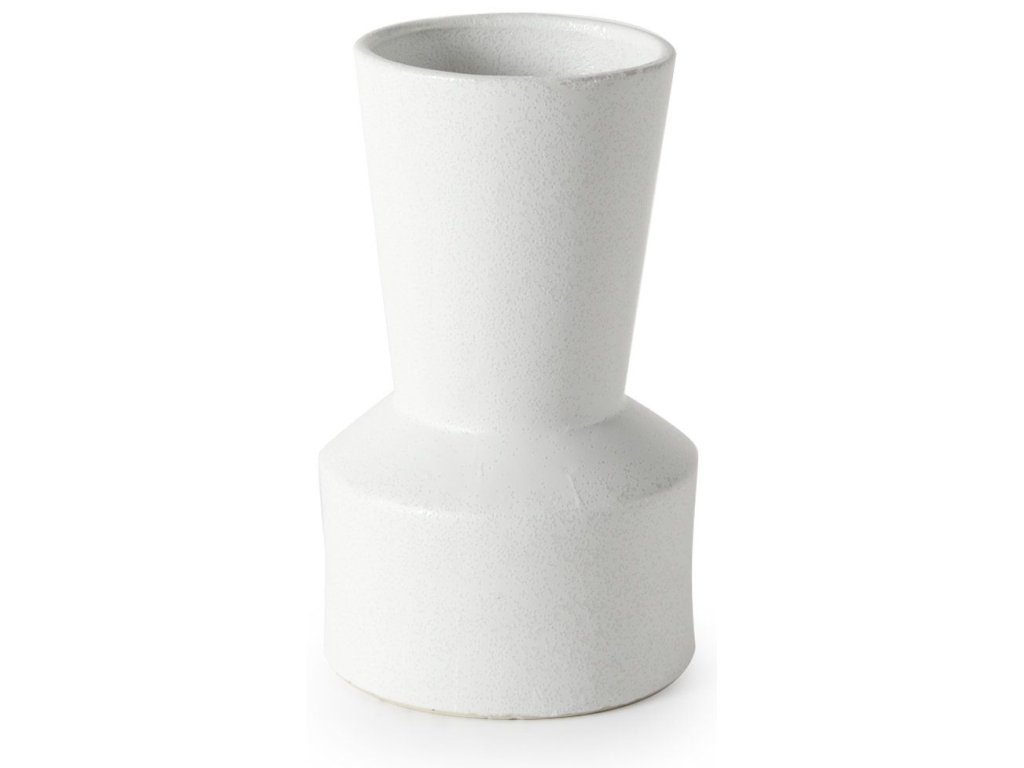 9.4H Small White Ceramic Vase