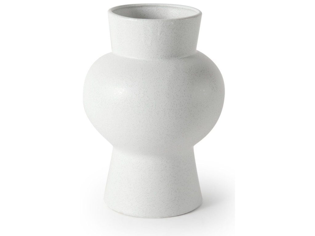 10.8H Medium White Ceramic Vase