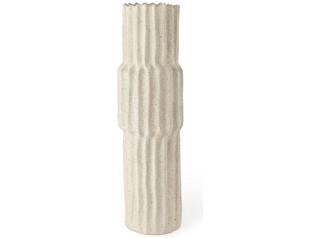 23.0H Cream Ceramic Vase