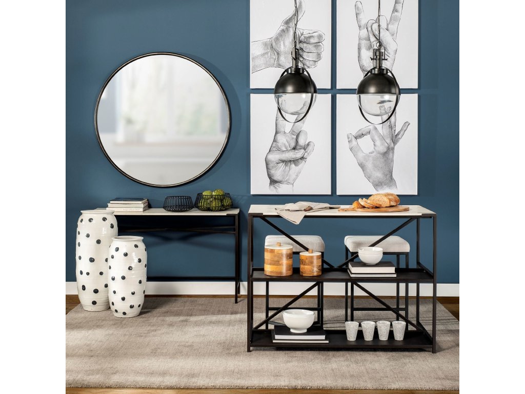 29.75" Seat Height White Fabric Seat Black Metal Base Stool