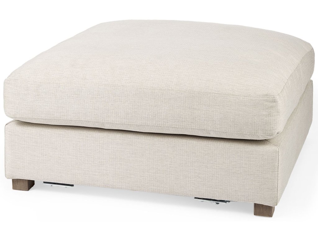 38.6L x 38.6W x 17.7H Beige Full Size Ottoman Sectional Piece