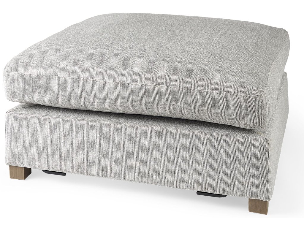 38.6L x 38.6W x 17.7H Light Gray Full Size Ottoman Sectional Piece