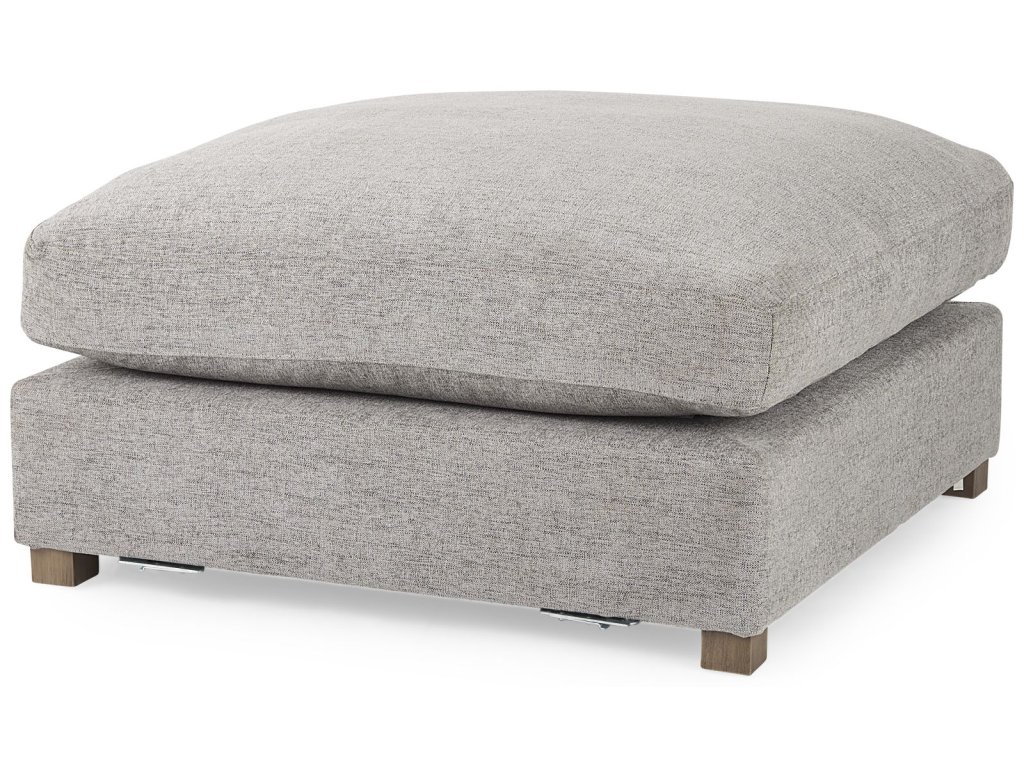 38.6L x 38.6W x 17.7H Medium Gray Full Size Ottoman Sectional Piece