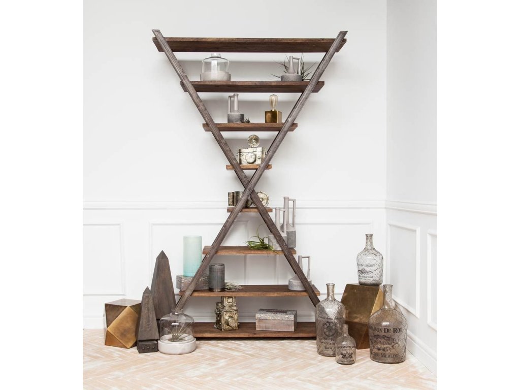 26" x 18.5" Hexagonal Brass Plated Hexagonal End/Side Table - Alternative View