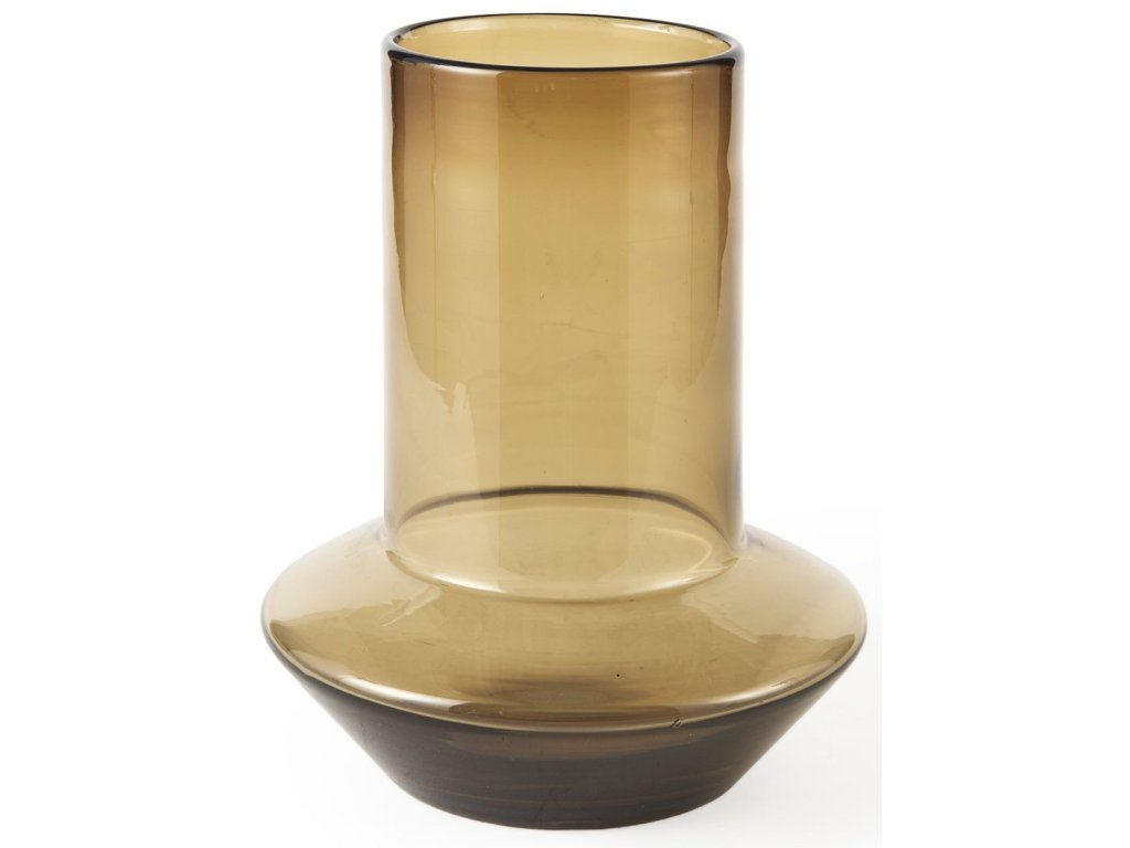 8.3L x 8.3W x 9.7H Golden Brown Glass Vase