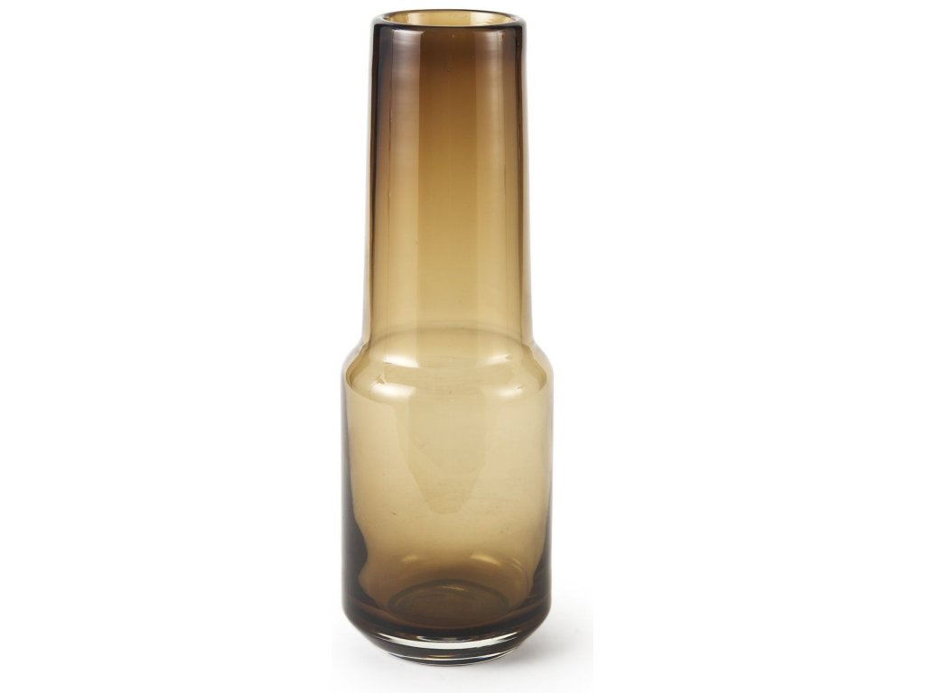 4.1L x 4.1W x 11.9H Golden Brown Glass Vase