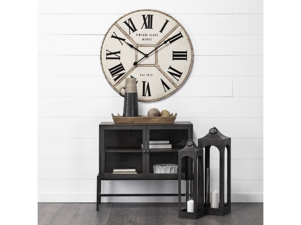 Large 18.8H Two-Toned Black/Natural Ceramic Jug - Alternative View