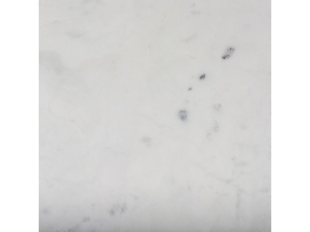 12.0L x 20.0W x 23.0H White Marble Top w/Black Iron Frame C-Shaped End and Side Table - Alternative View