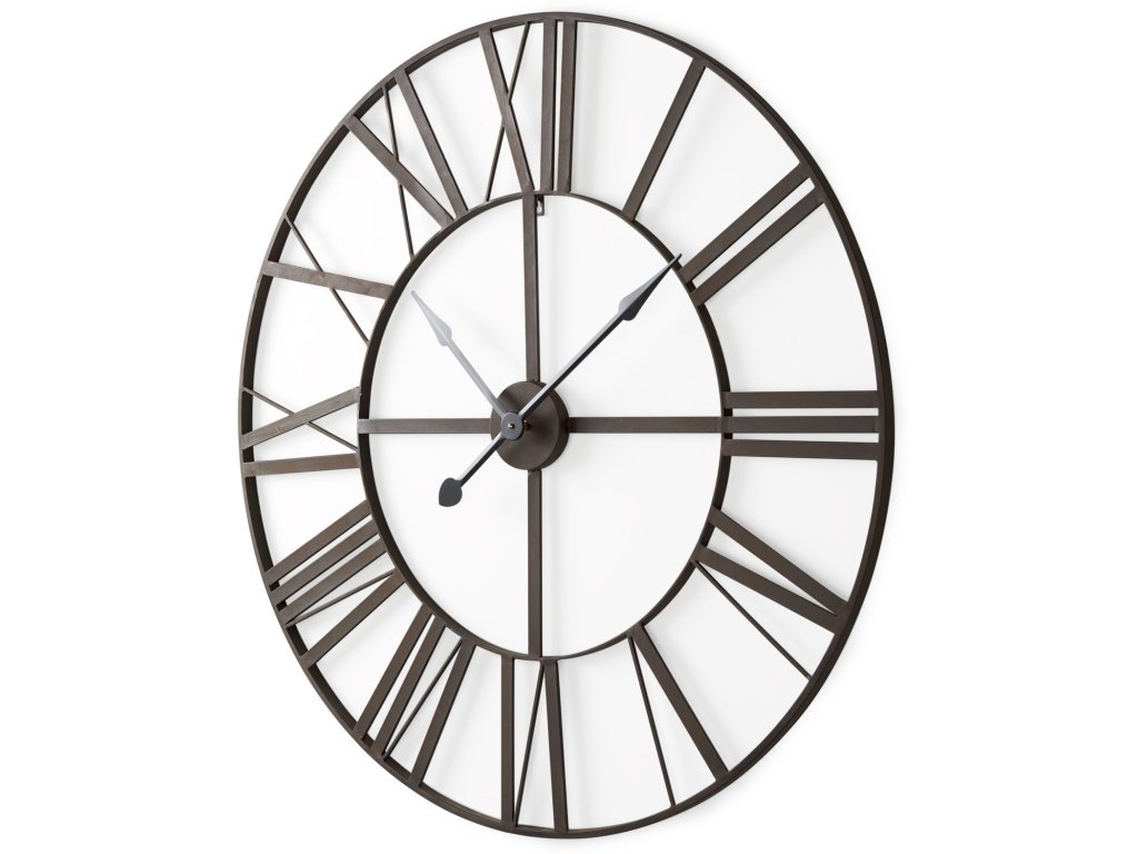 40.0L x 2.4W x 40.0H Black Iron Round Wall Clock