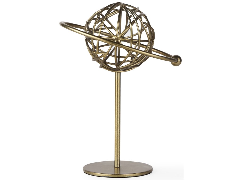 10.0L x 8.0W x 12.0H Gold Metal Solar System Ornament