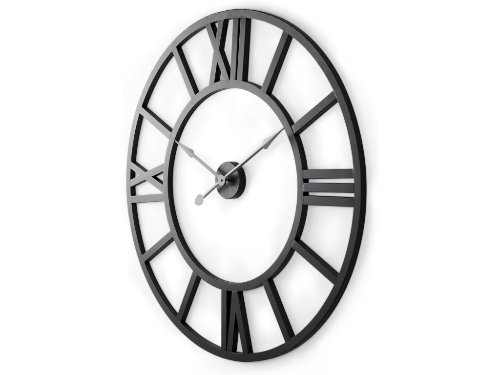 30" Round Black Iron Wall Clock