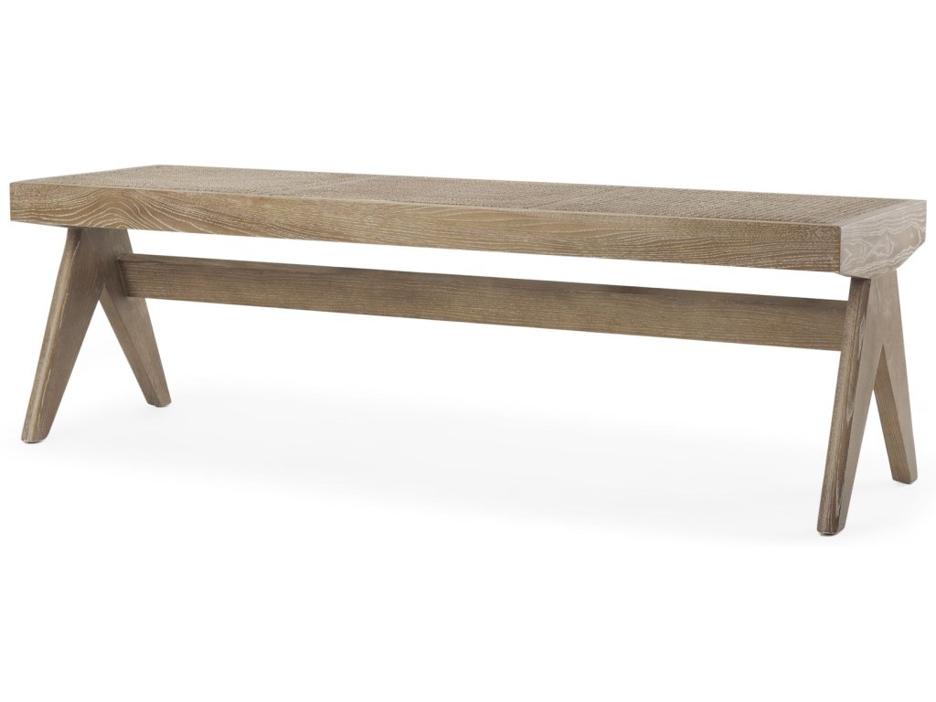 59.1L x 17.7W x 18.1H Brown Wooden Bench