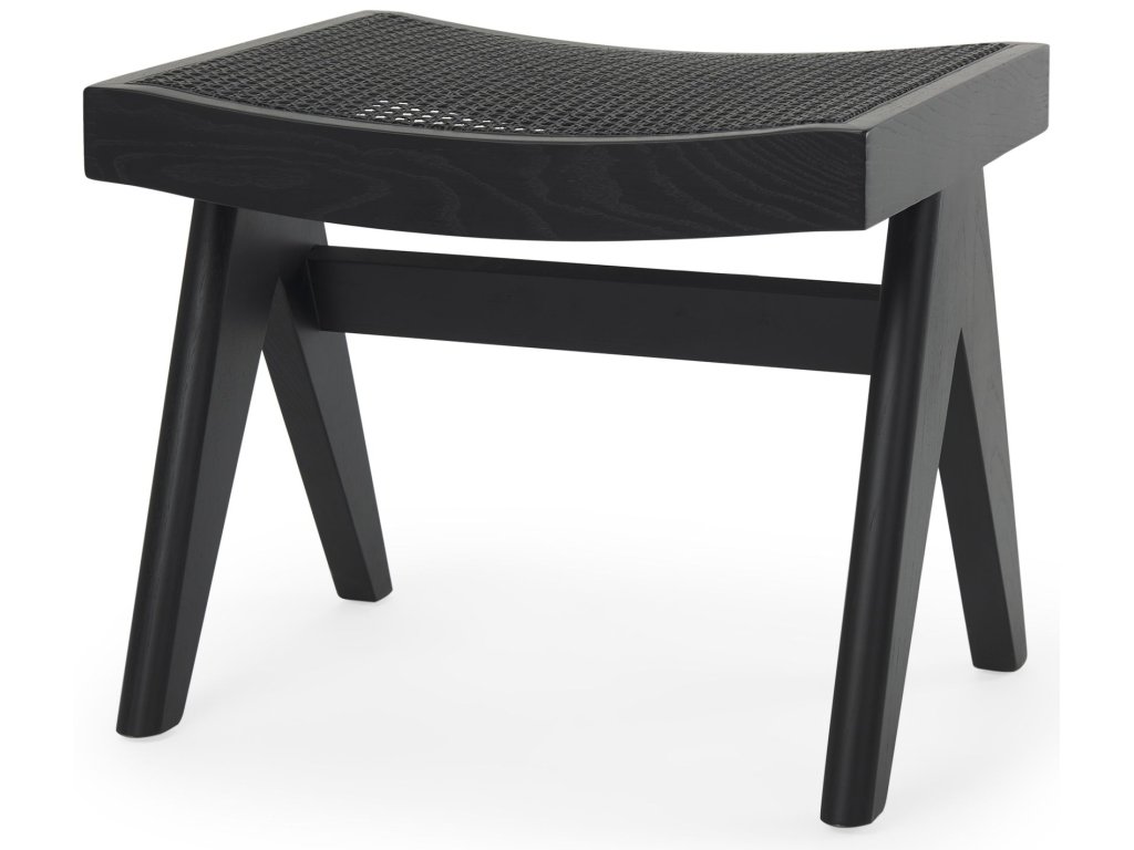 21.7L x 17.7W x 18.1H Black Wooden Stool