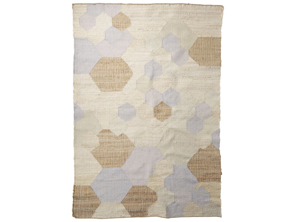 8X10 Cream Multi-Colored Honeycomb Pattern Area Rug