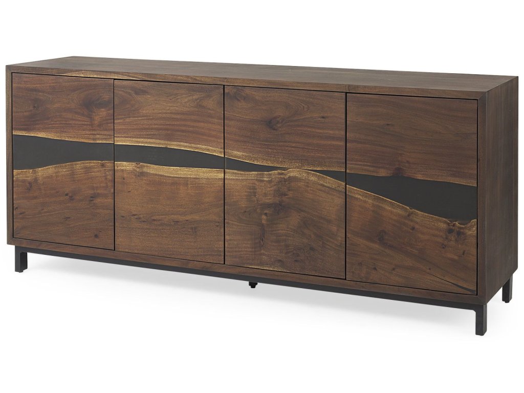 69L x 18W x 30H Brown Wood Sideboard