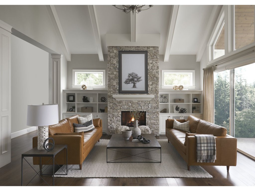 87.8L x 37.8W x 34.6H Tan Leather Sofa
