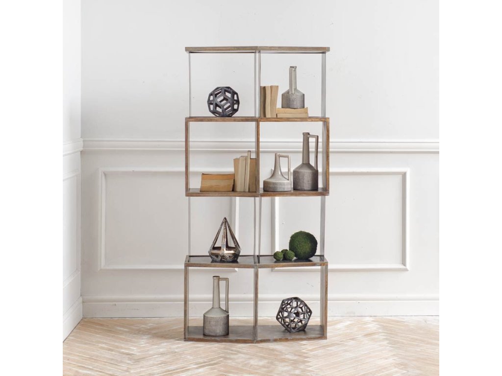 10.2H Small Two Tone Gray Ceramic Jug Vase