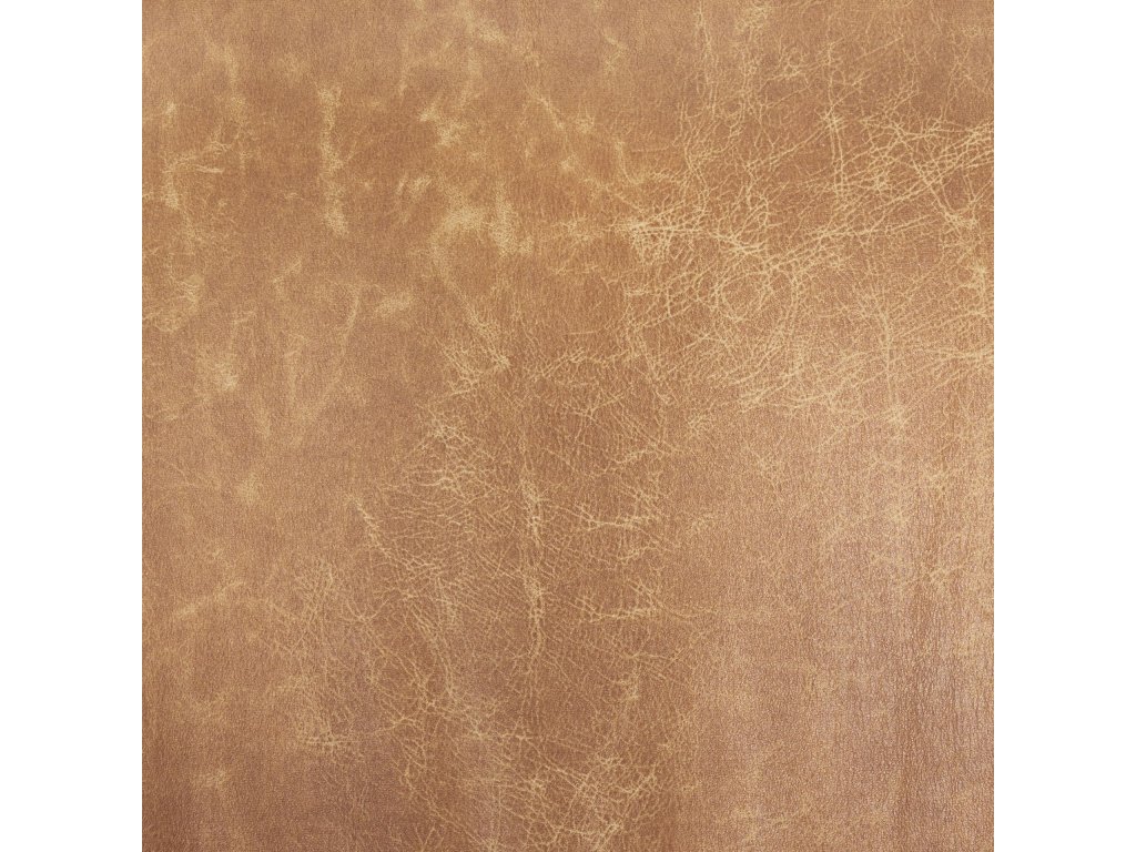 Cognac Faux Leather w/Medium Brown Wood Accent Chair