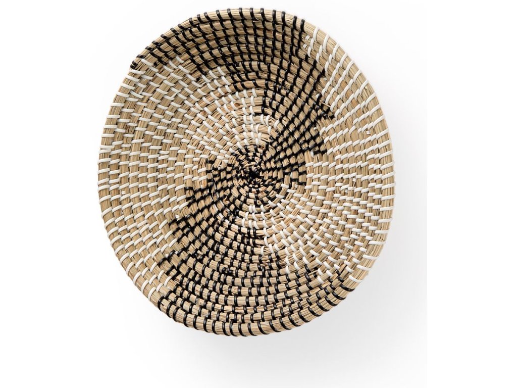 12.0L x 12.0W x 2.0H Light Brown Seagrass Round Wall Hanging Plate