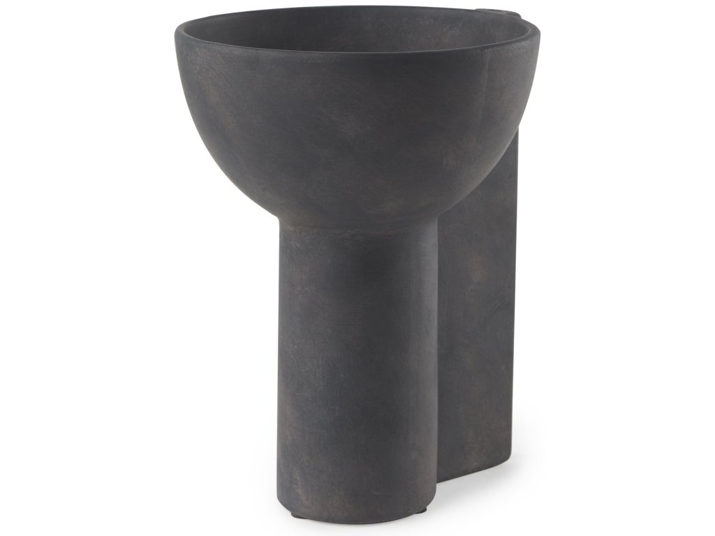 9.1L x 8.3W x 10.8H Black Ceramic Vase
