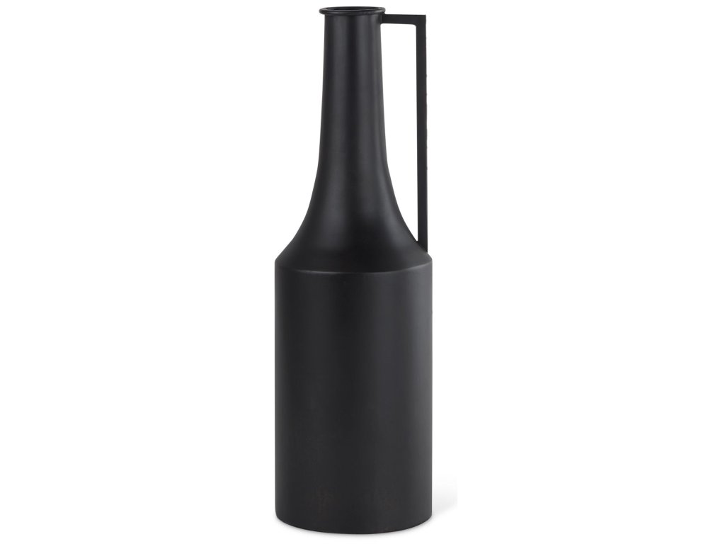Medium 18.0H Black Iron Flower Jug Vase