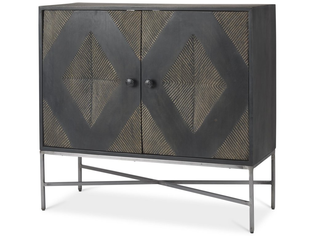 36.0L x 16.0W x 34.0H 2 Door Dark Accent Cabinet