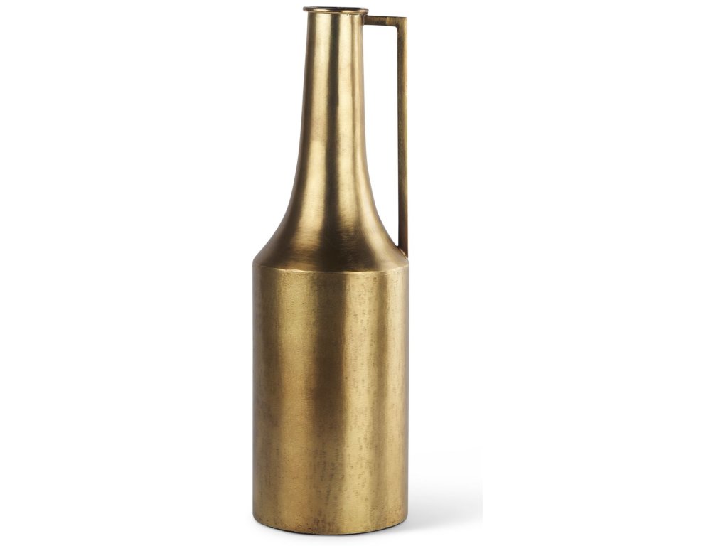 Medium 18.0H Gold Iron Jug Vase
