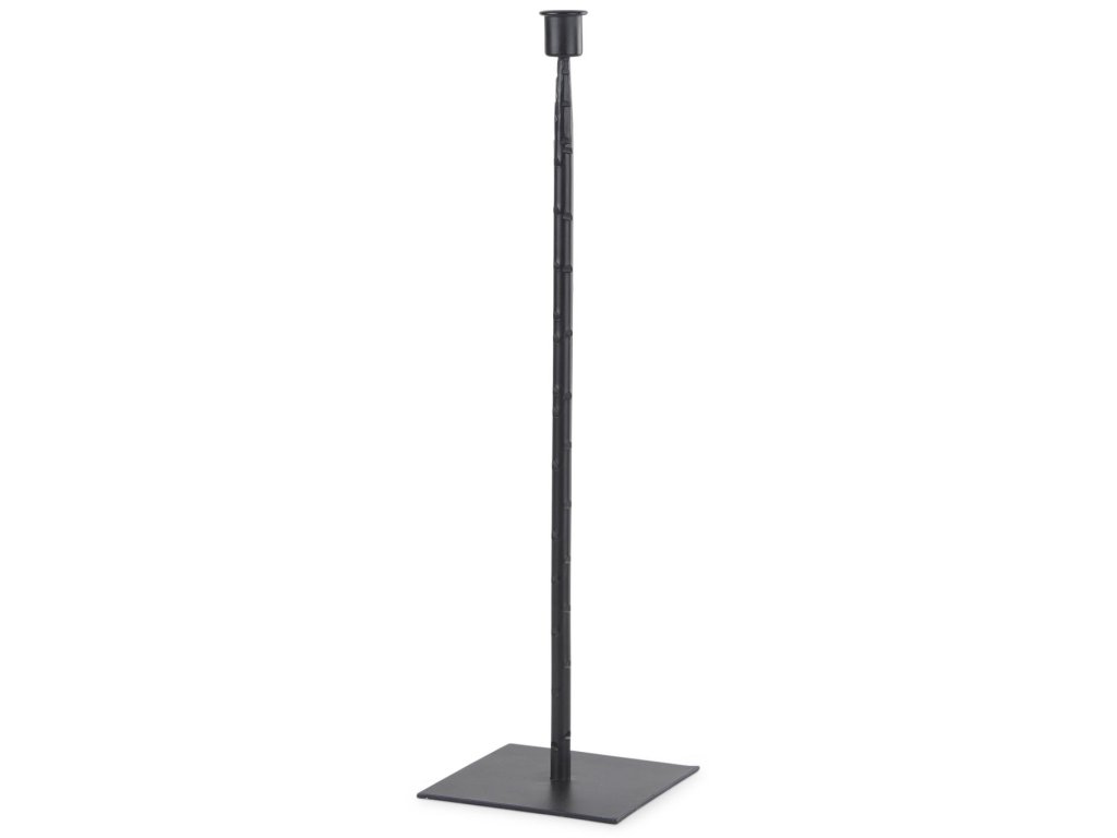 5.0L x 5.0W x 18.0H Medium Black Iron Candle Holder