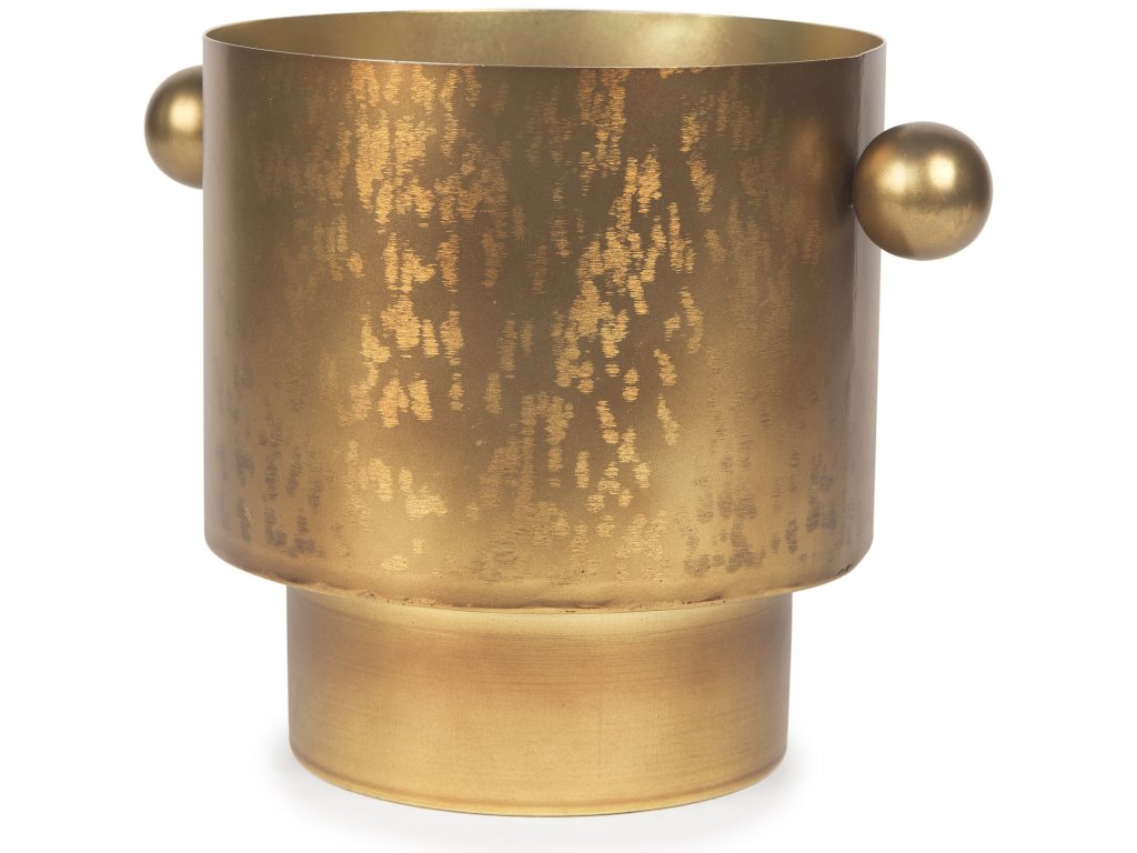 8.5H Large Gold Iron Vase