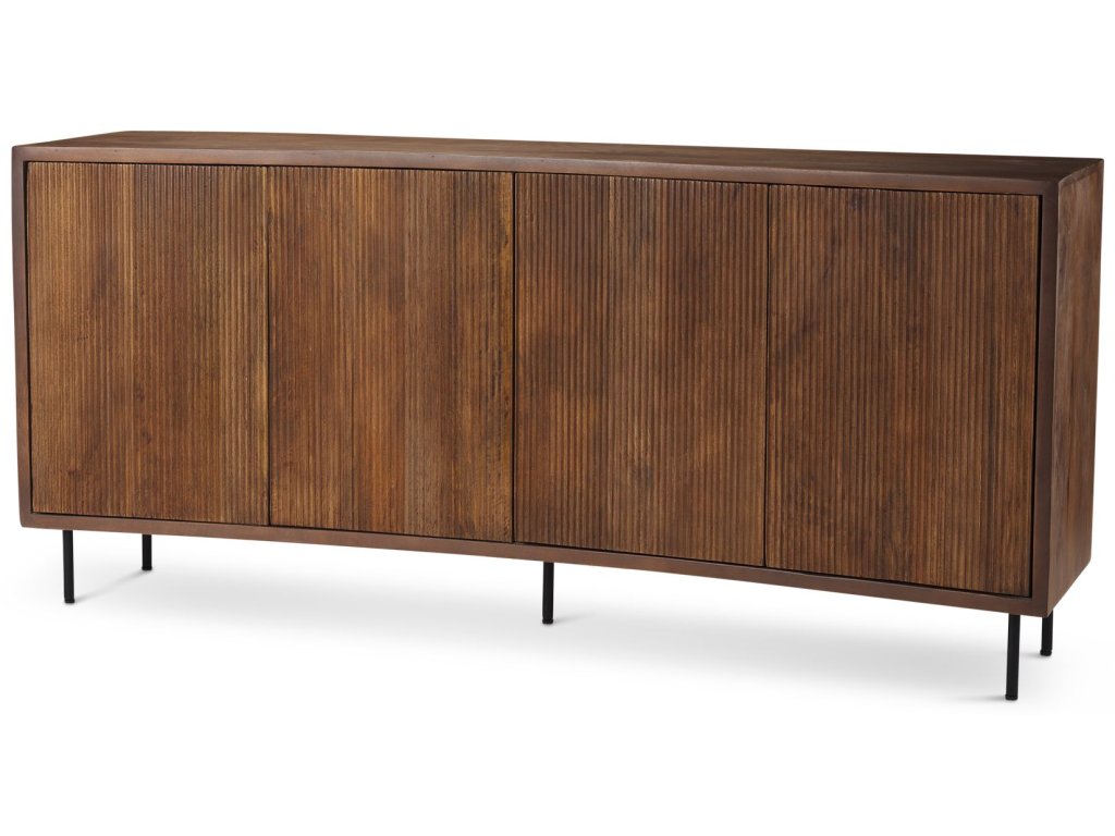 70.0L x 15.0W x 32.0H Medium Brown Solid Wood Sideboard