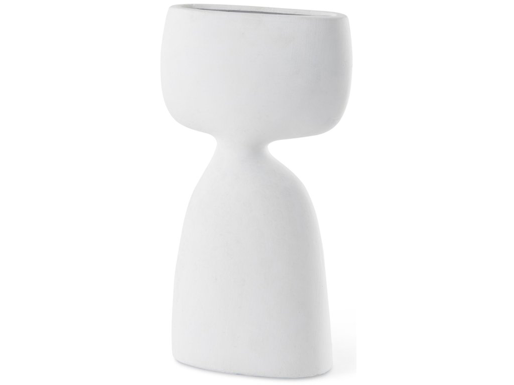 11.6H White Ceramic Vase